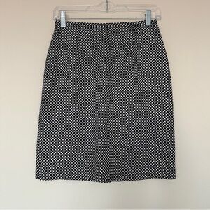 Ann Taylor Black and White Patterned Skirt
